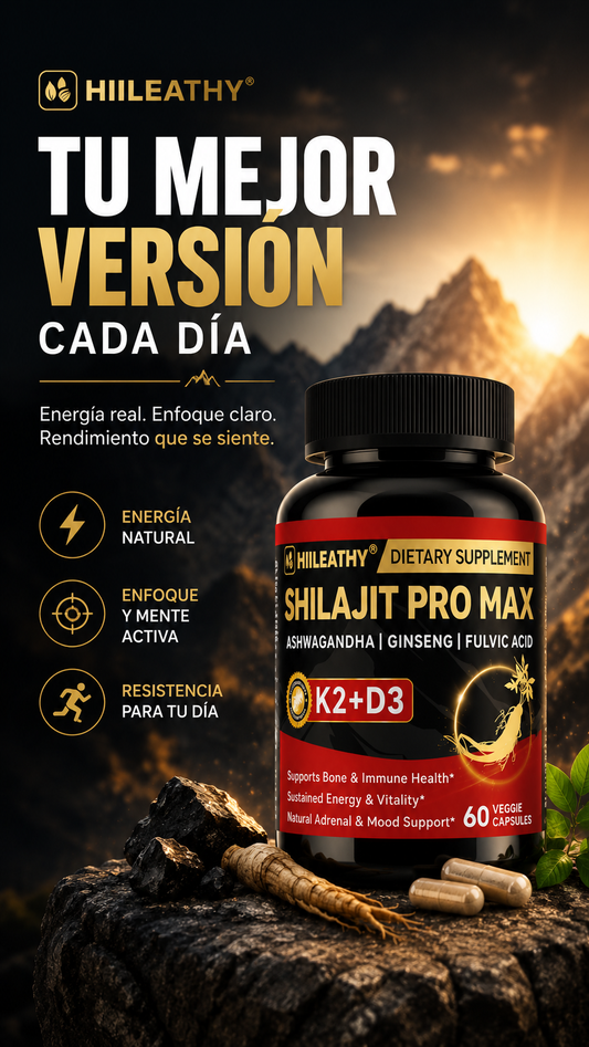 Shilajit Pro Max - Hiileathy | Fórmula Premium para Energía y Vitalidad