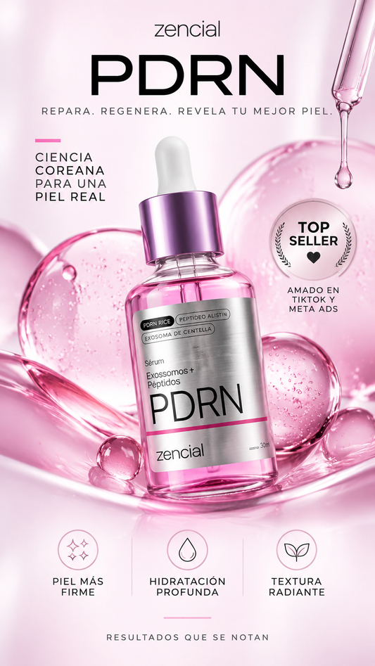 Sérum PDRN Zencial con Exosomas + Péptidos | Renueva la apariencia de tu piel y potencia su luminosidad