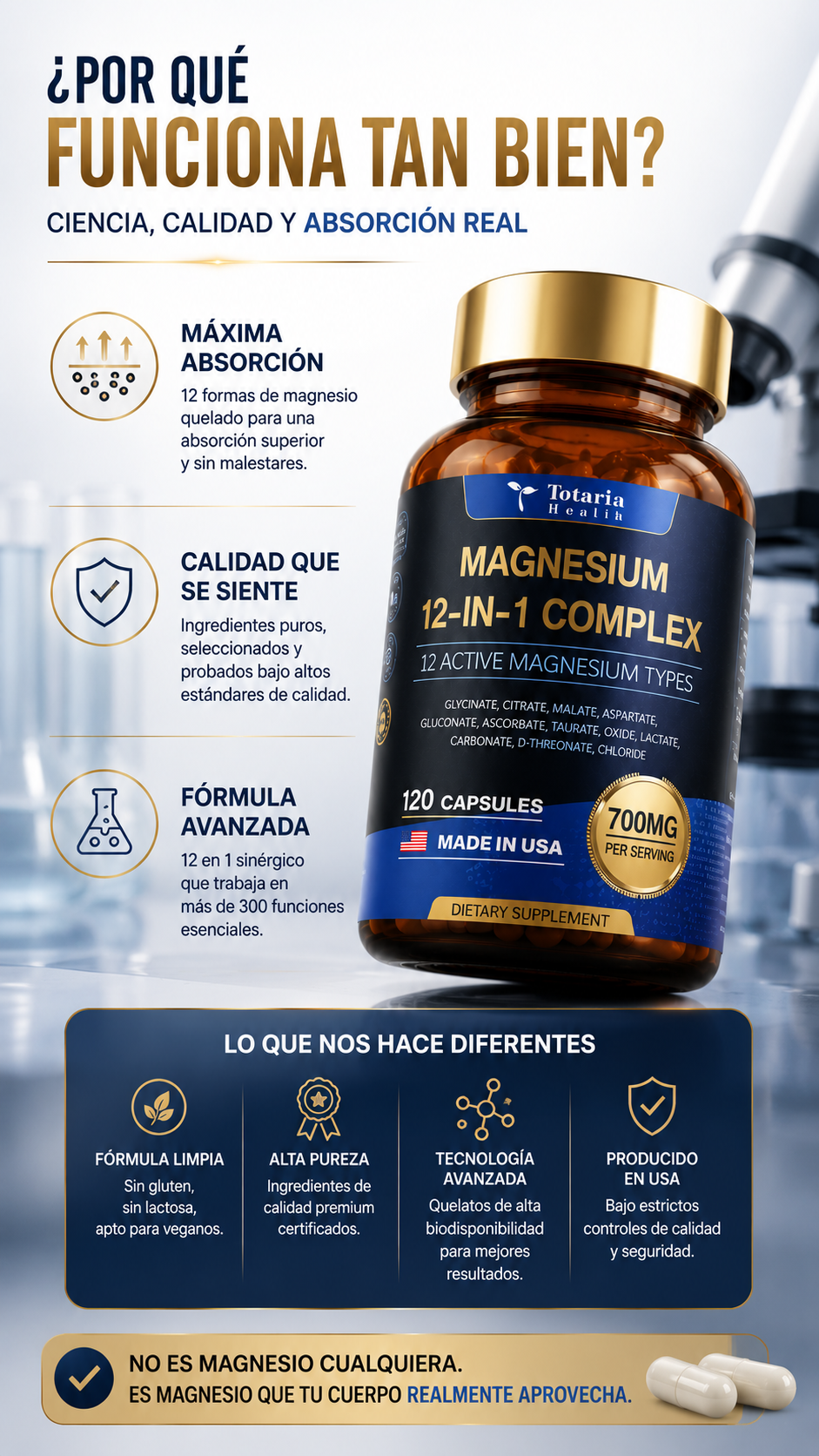 Magnesium Complex 12 en 1 - Totaria