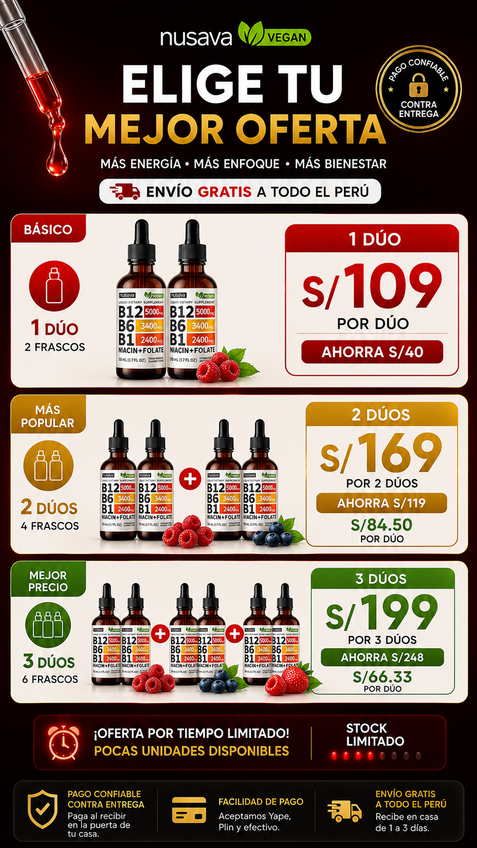 Vitamin B12 Pack Dúo - Nusava | Energía, Metabolismo y Bienestar Diario